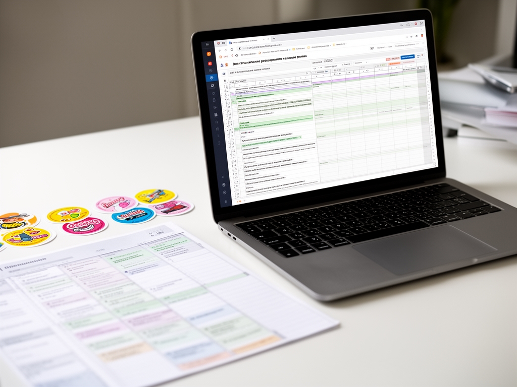 Доска с цветными стикерами и схемами контент-стратегии в светлом современном офисе с большими окнами
